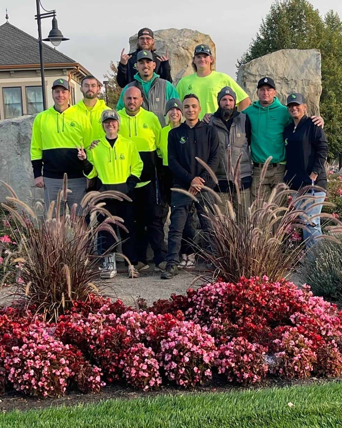 The TLC Landscape crew on a Treasure Valley project site